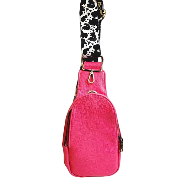 HOT PINK GUITAR STRAP SLING BAG - Picture 5 of 12